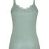 super soft Lace V-Neck cami with Cashmere, Green