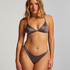 Luna Triangle Bikini Top, Grey