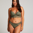 Shiloh Padded Non-wired Longline Bra, Green