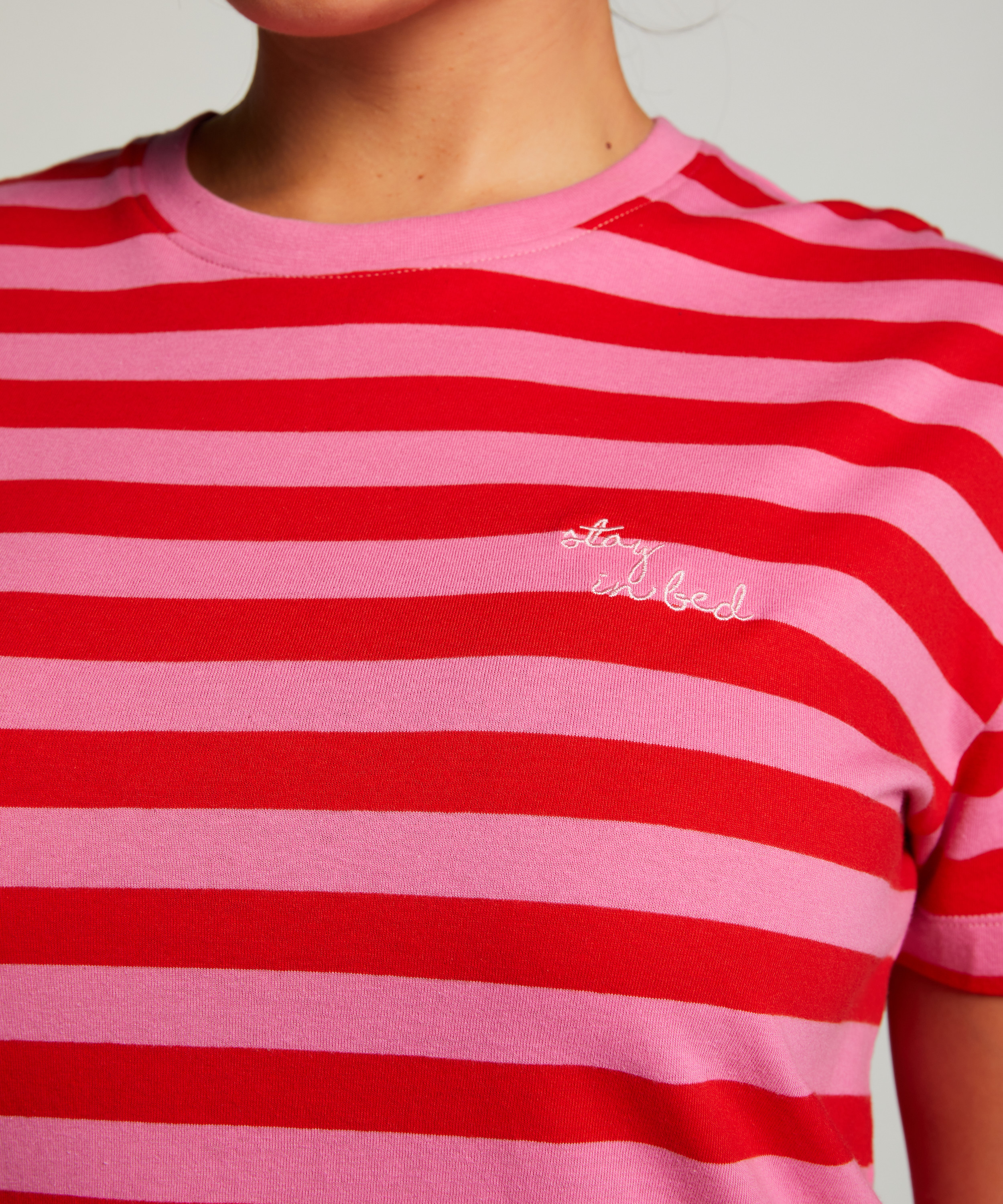 Round Neck Nightshirt, Pink, main