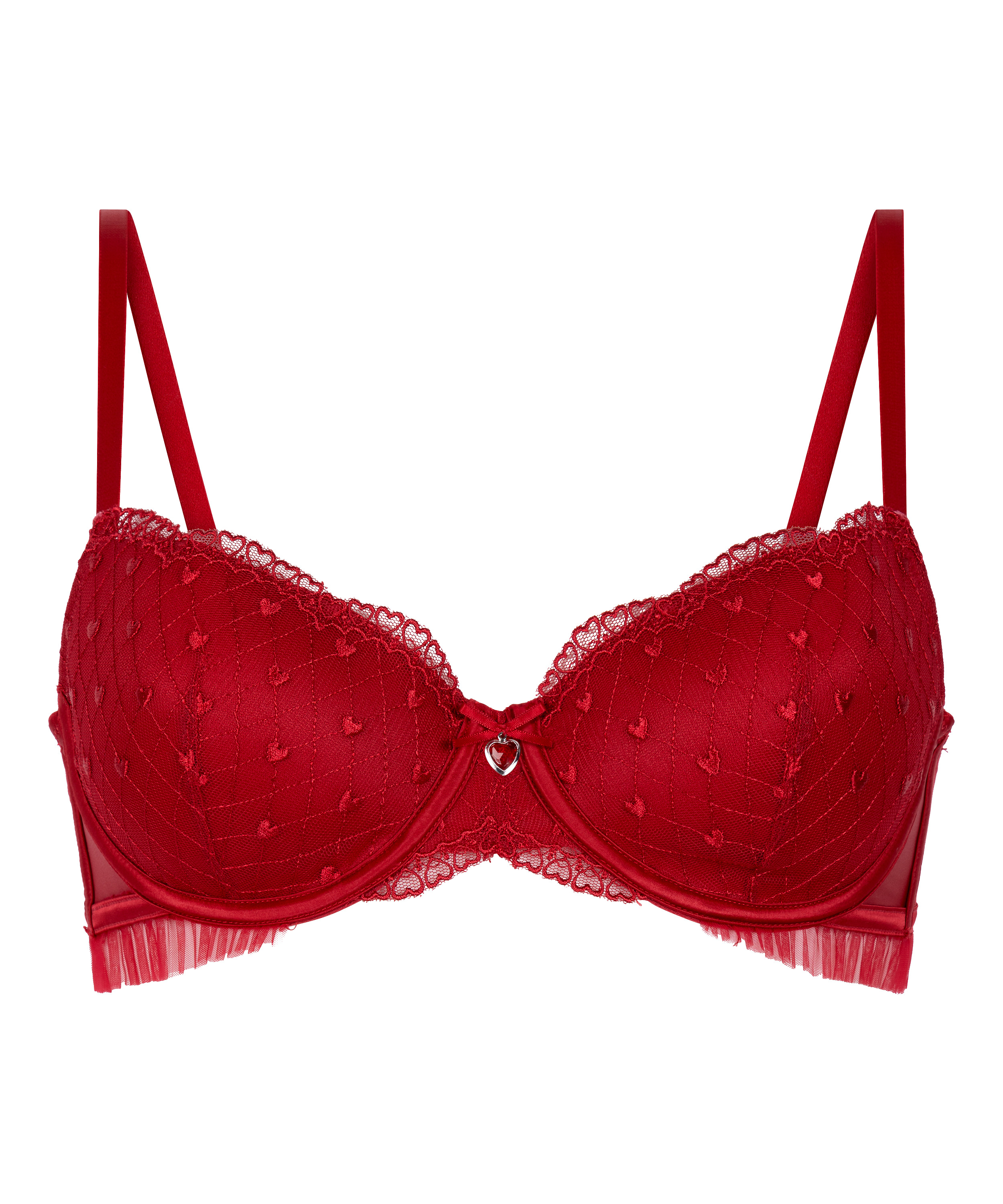 Cordelie Padded Underwired Bra, Red, main
