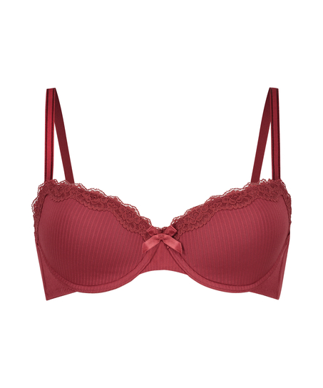Lola Padded Underwired Bra, Red