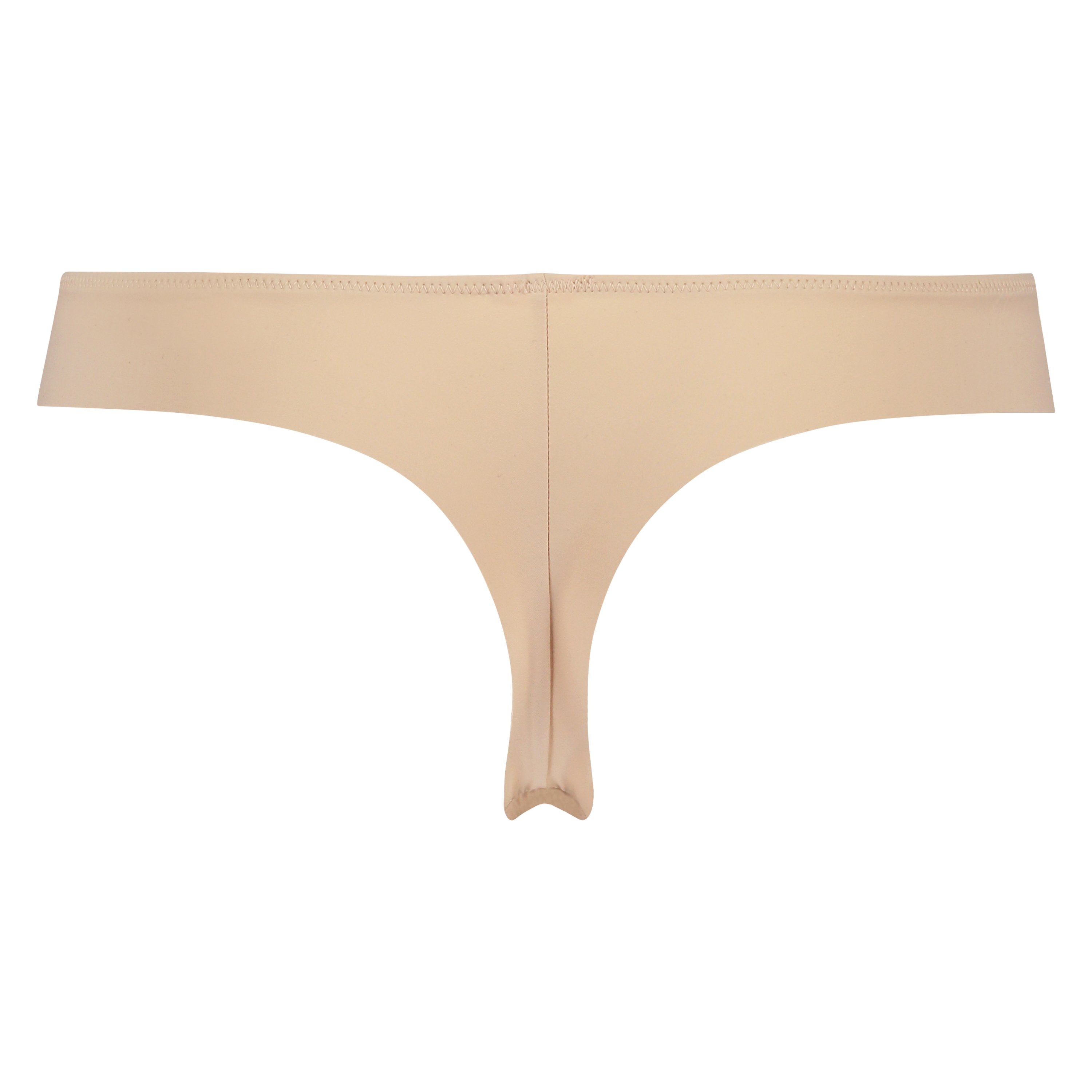 Satin fleece thong, Beige, main
