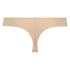 Satin fleece thong, Beige