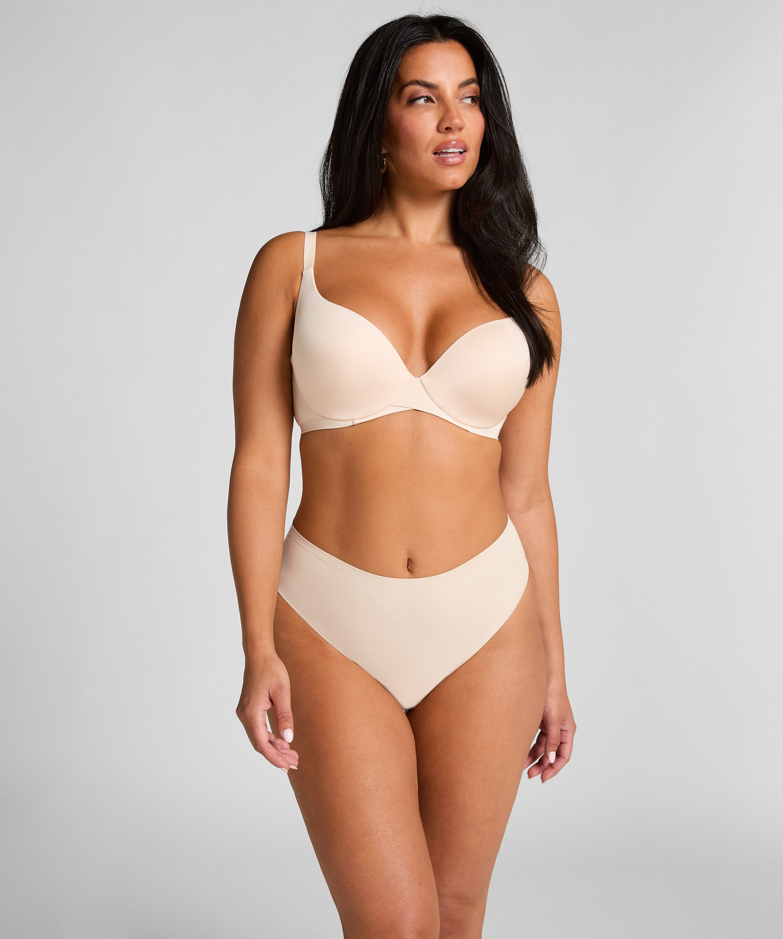 Smooth Padded Underwired Bra, Beige, main