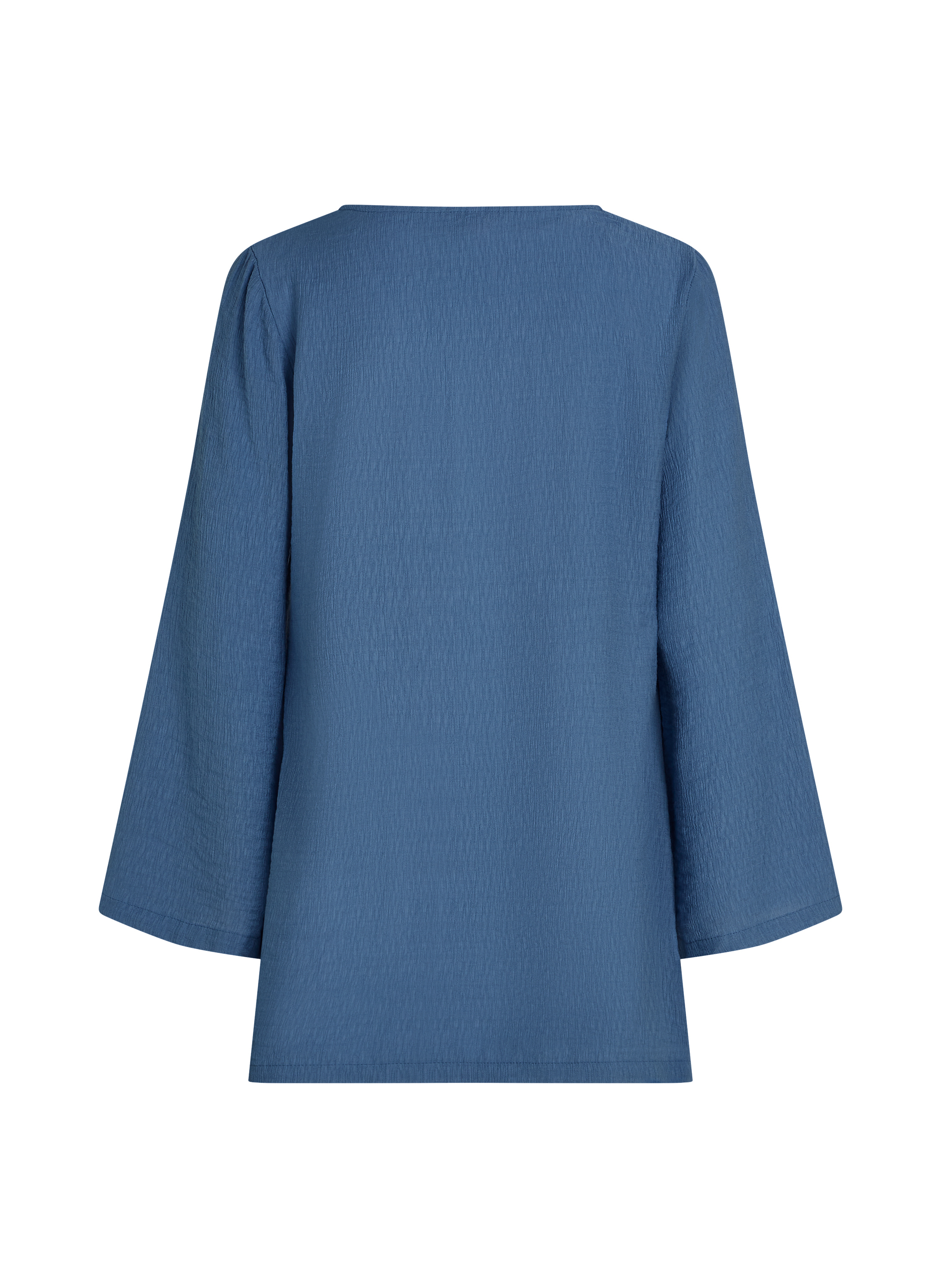 Beach Long-Sleeved Ring Dress, Blue, main