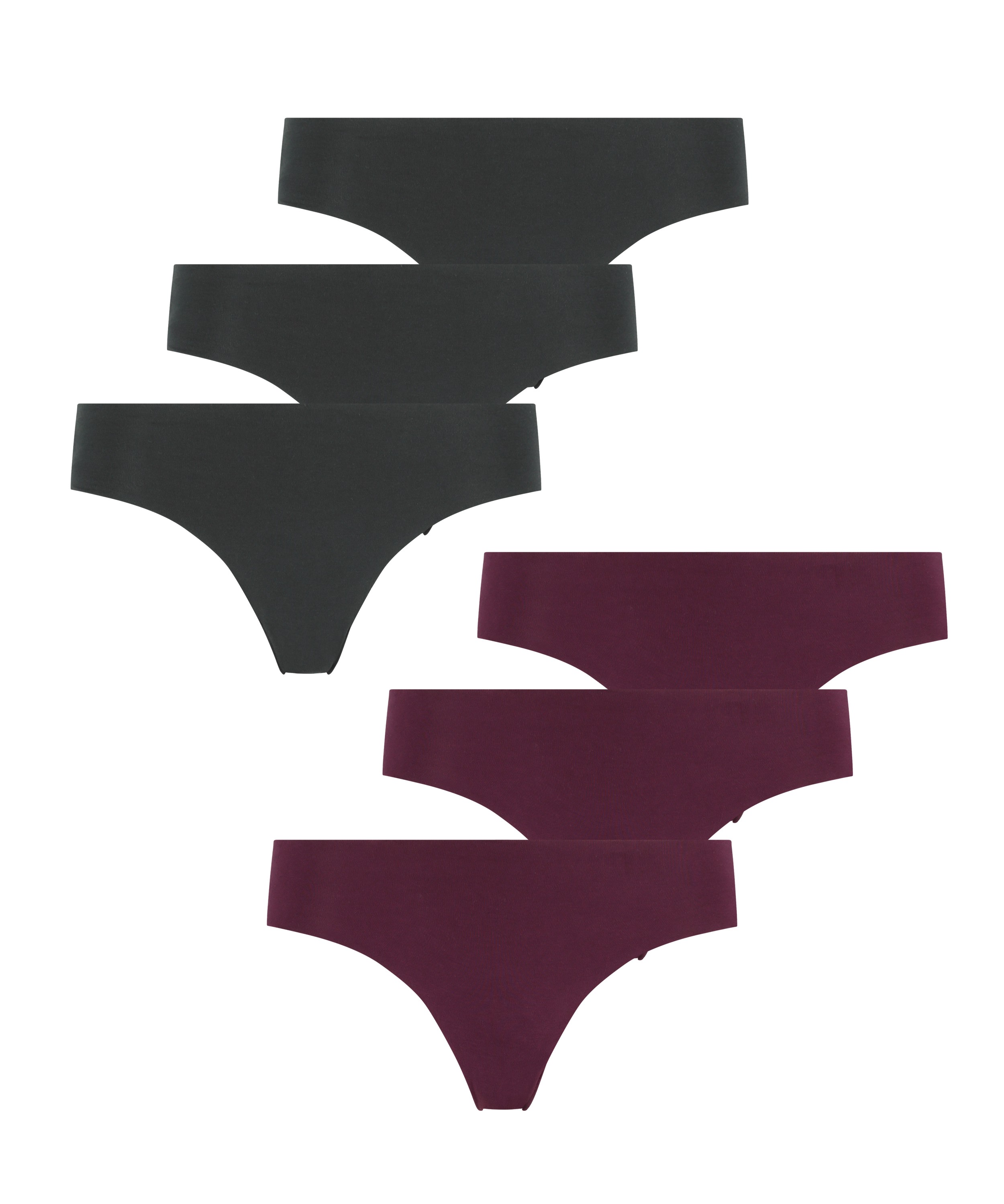 6-pack invisible cotton Brazilian, Blue, main