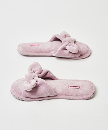 Velours Knot Slipper, Purple