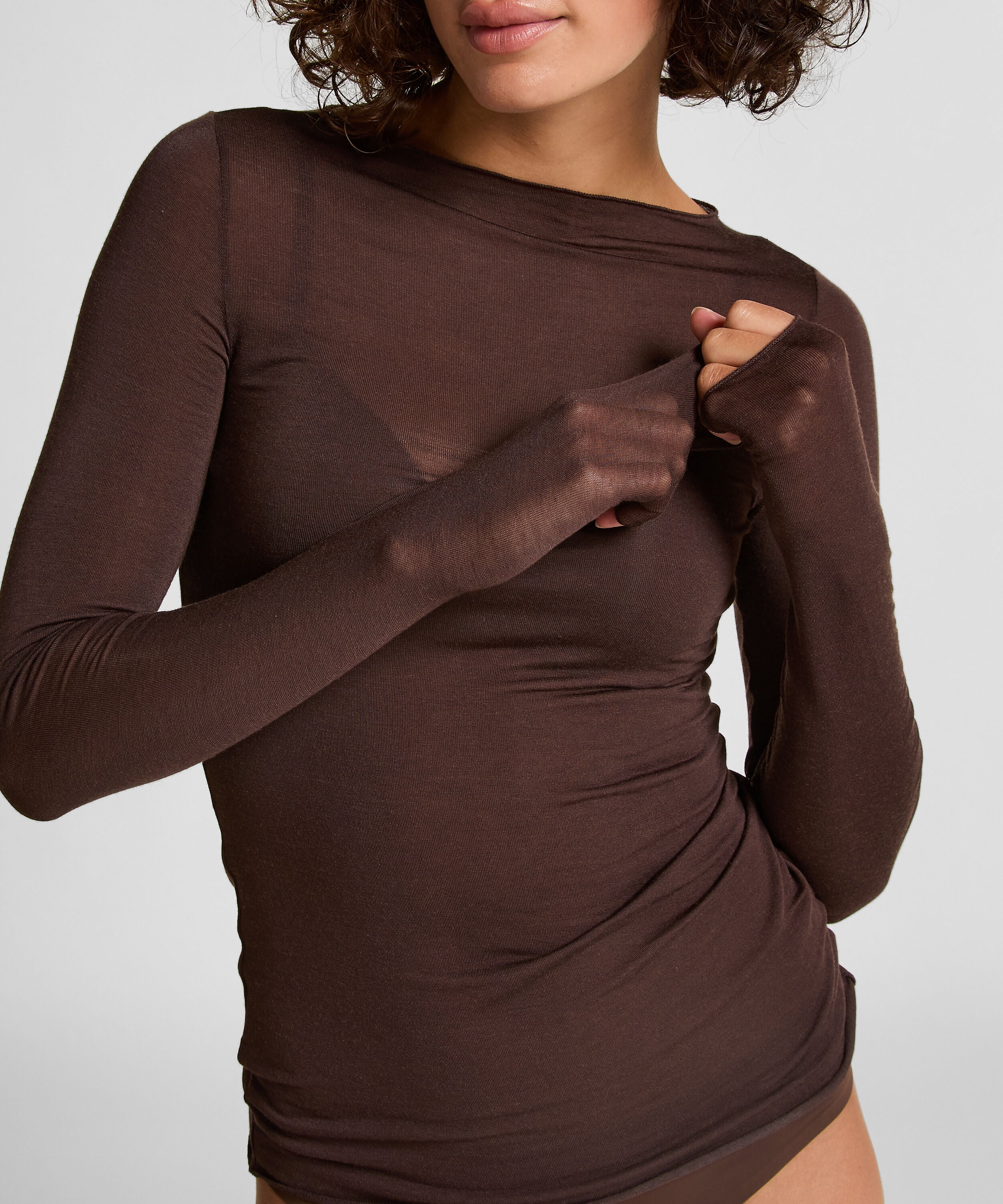 super soft Boatneck Shirt with Cashmere