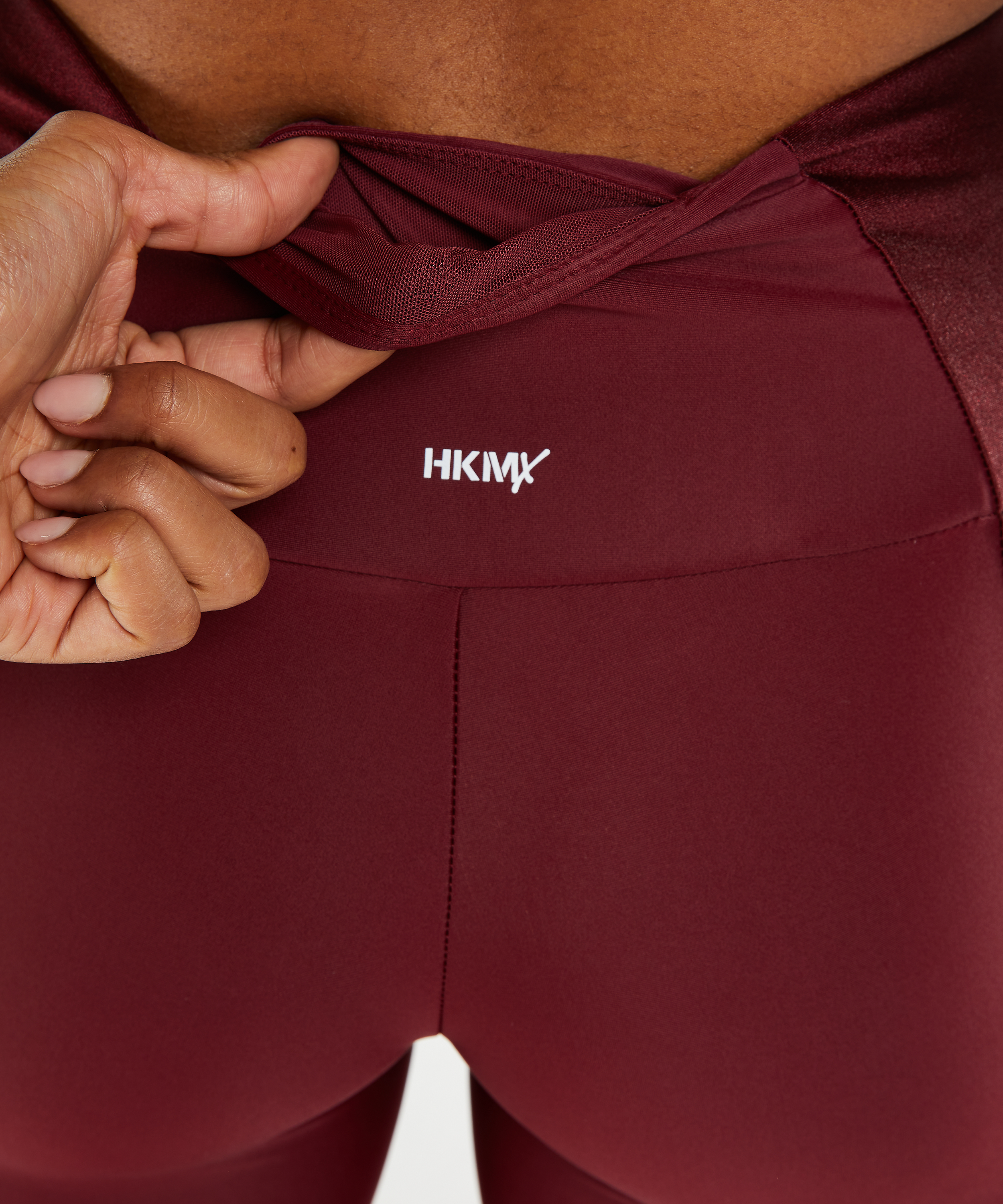 HKMX High waisted sports leggings Shine On, Red, main