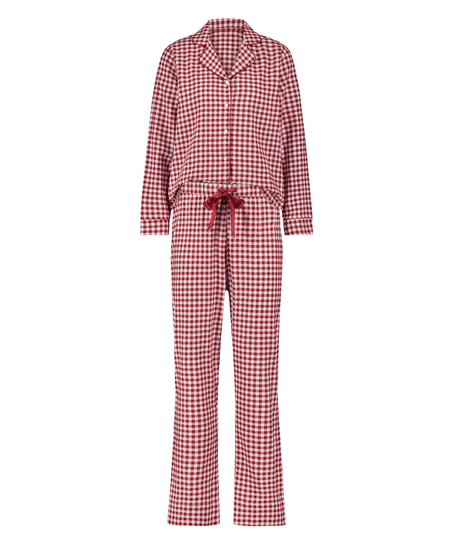Flannel Pyjama Set, Red