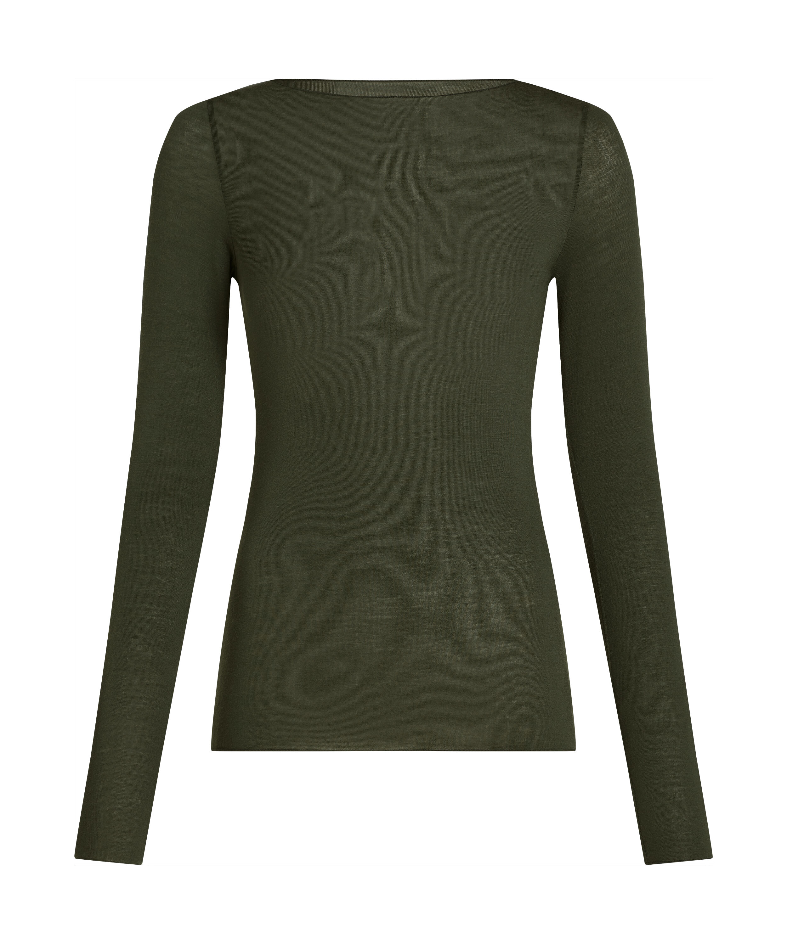 super soft Boatneck shirt with Cashmere, Green