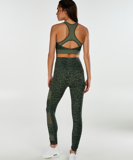HKMX High waisted sport legging print, Green