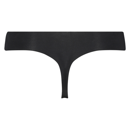 Invisible cotton thong, Black