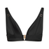 Luna Triangle Bikini Top, Black