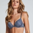 Plunge Padded Underwired Bra, Grey