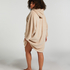 Snuggle Fleece Lounge Dress, Beige