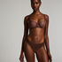 Invisible thong Stripe mesh, Brown