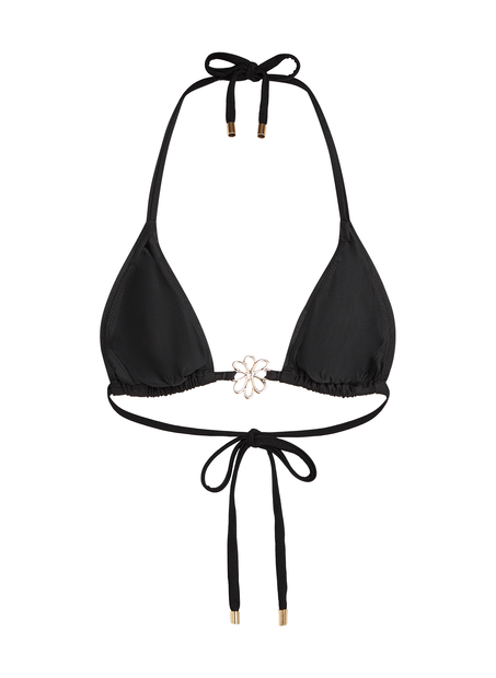 Yucatan Triangle Bikini Top, Black