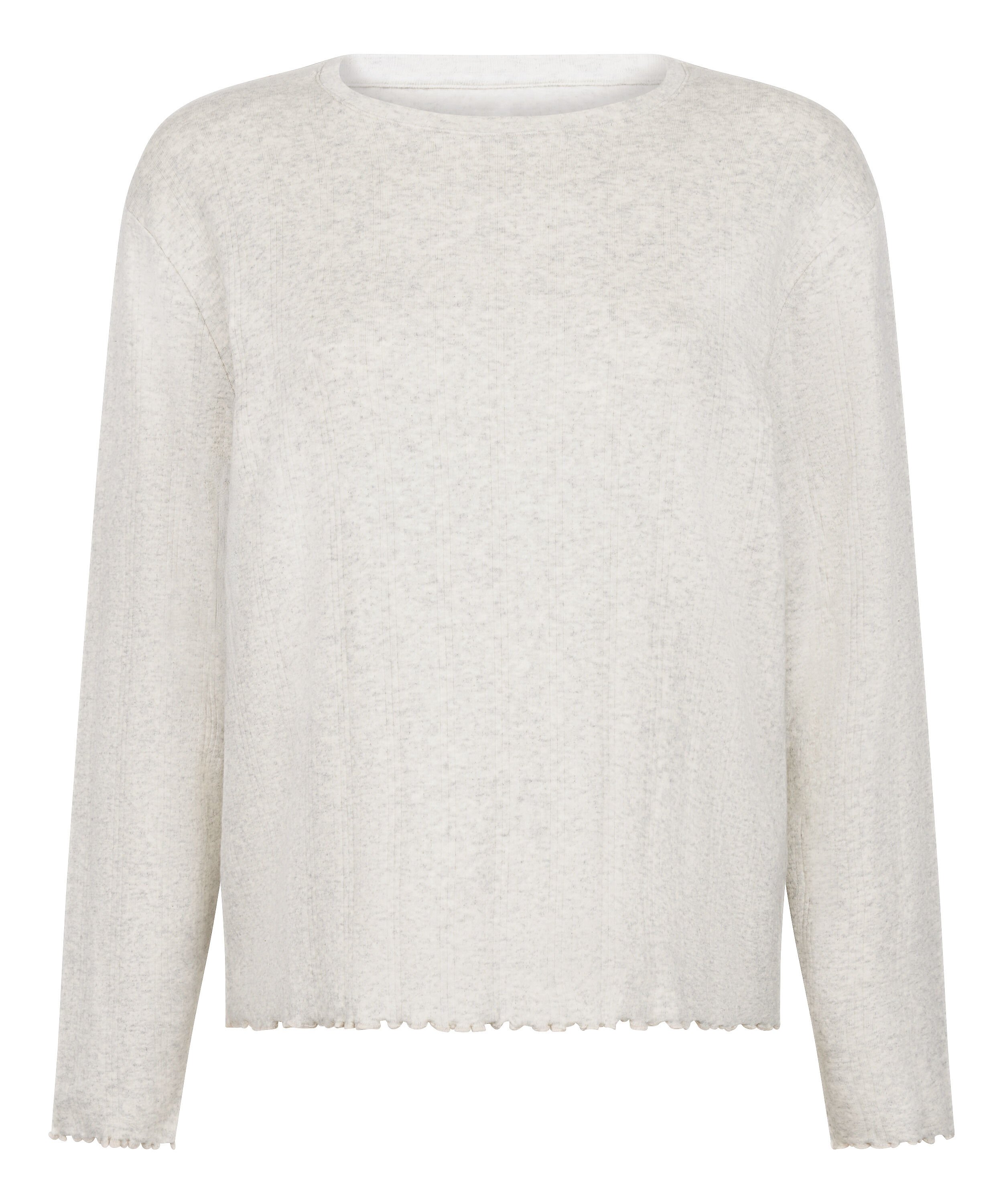 Pyjama Top Loose Pointelle, Grey