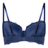 Marine Padded Underwired Bra, Blue