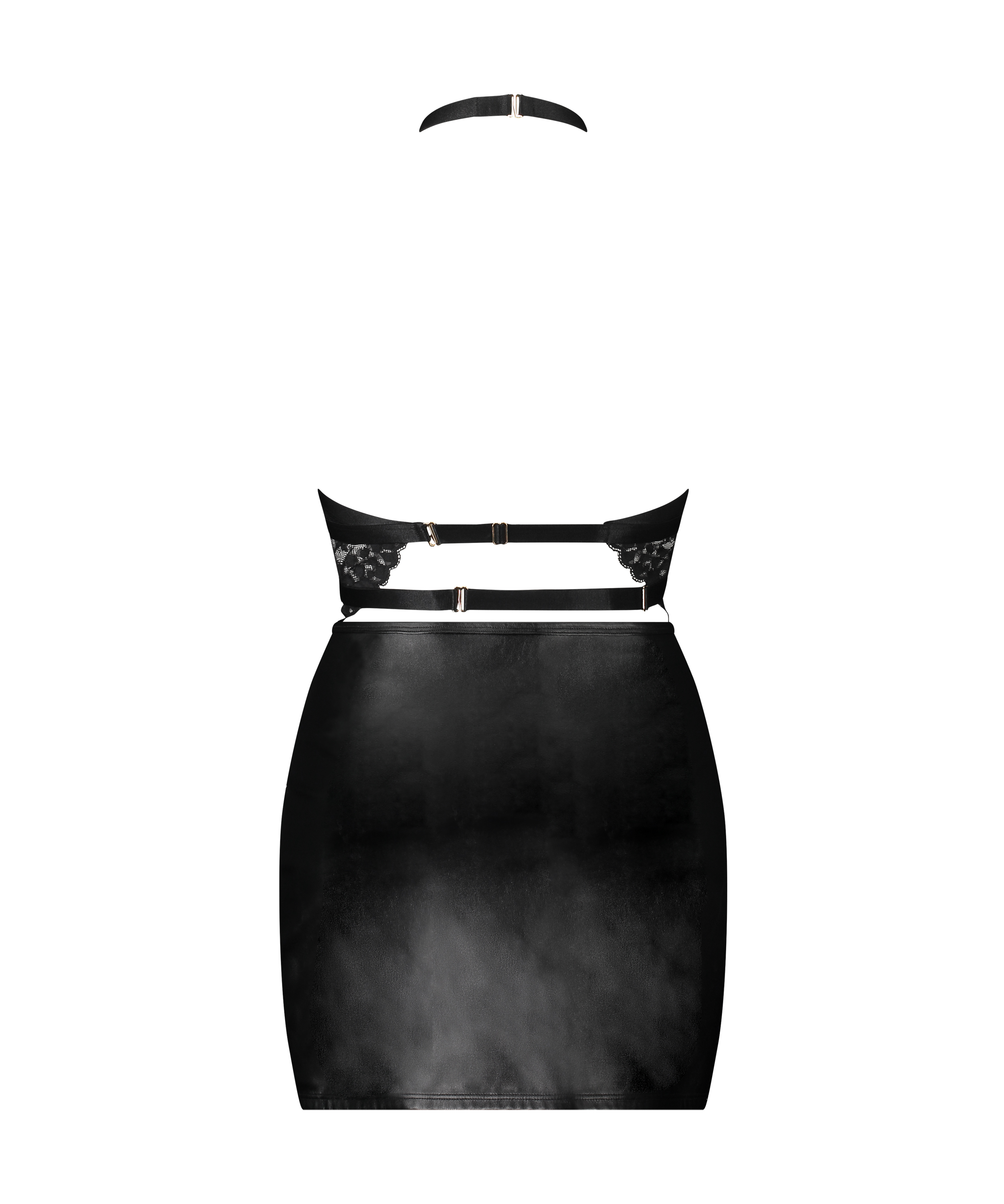 Bondage Desire Slip Dress, Black, main