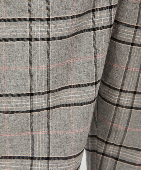 Petite Twill Check Pyjama Pants, Grey