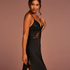 Lora Slip Dress, Black