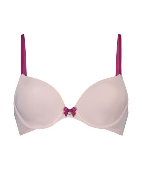 Plunge Padded Underwired Bra, Pink