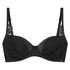 Genevieve padded half-cup underwired bra, Black