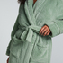 Fleece Bathrobe, Green
