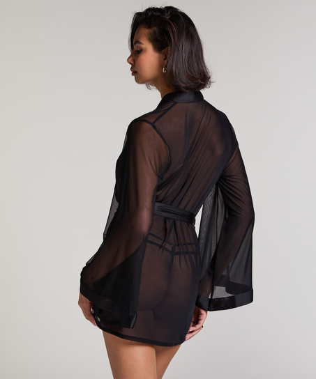 Maxime Tulle Kimono, Black