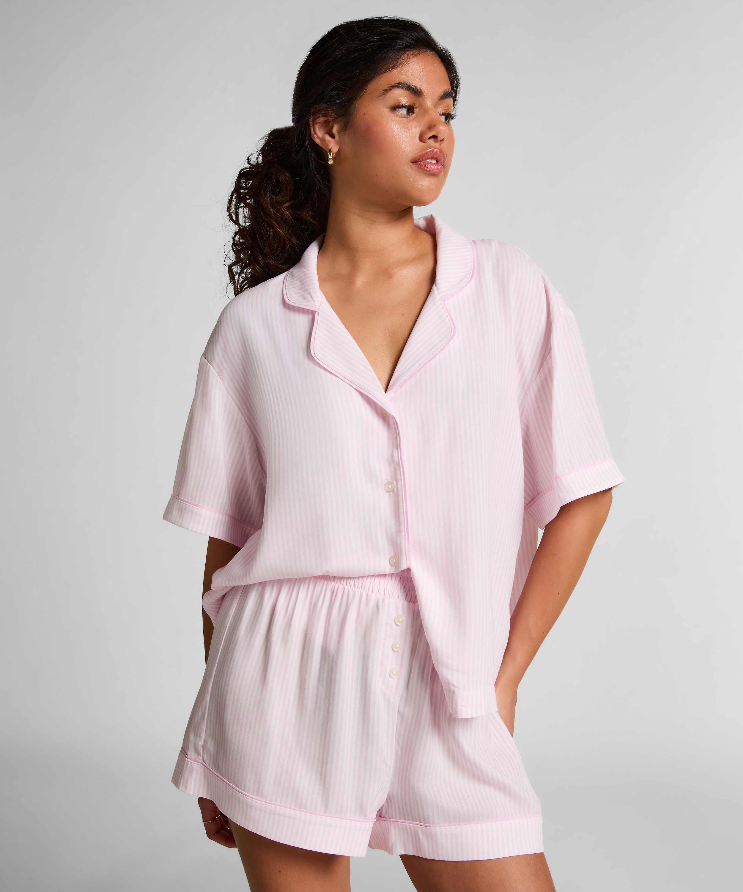 Pyjama Woven Shorts, Pink, main