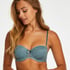 Sierra padded strapless underwired bra, Green