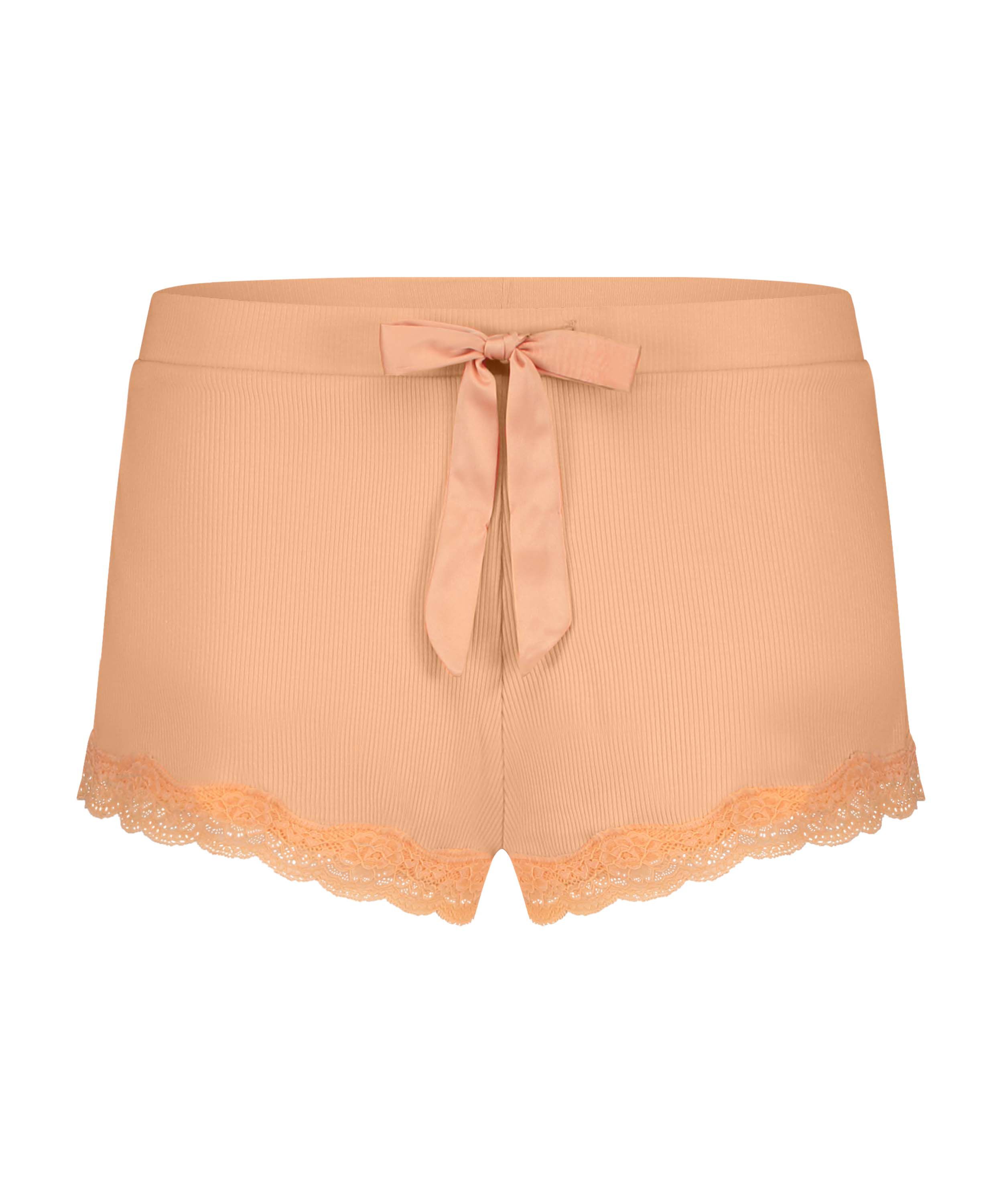 Ribbed lace Shorts, Pink