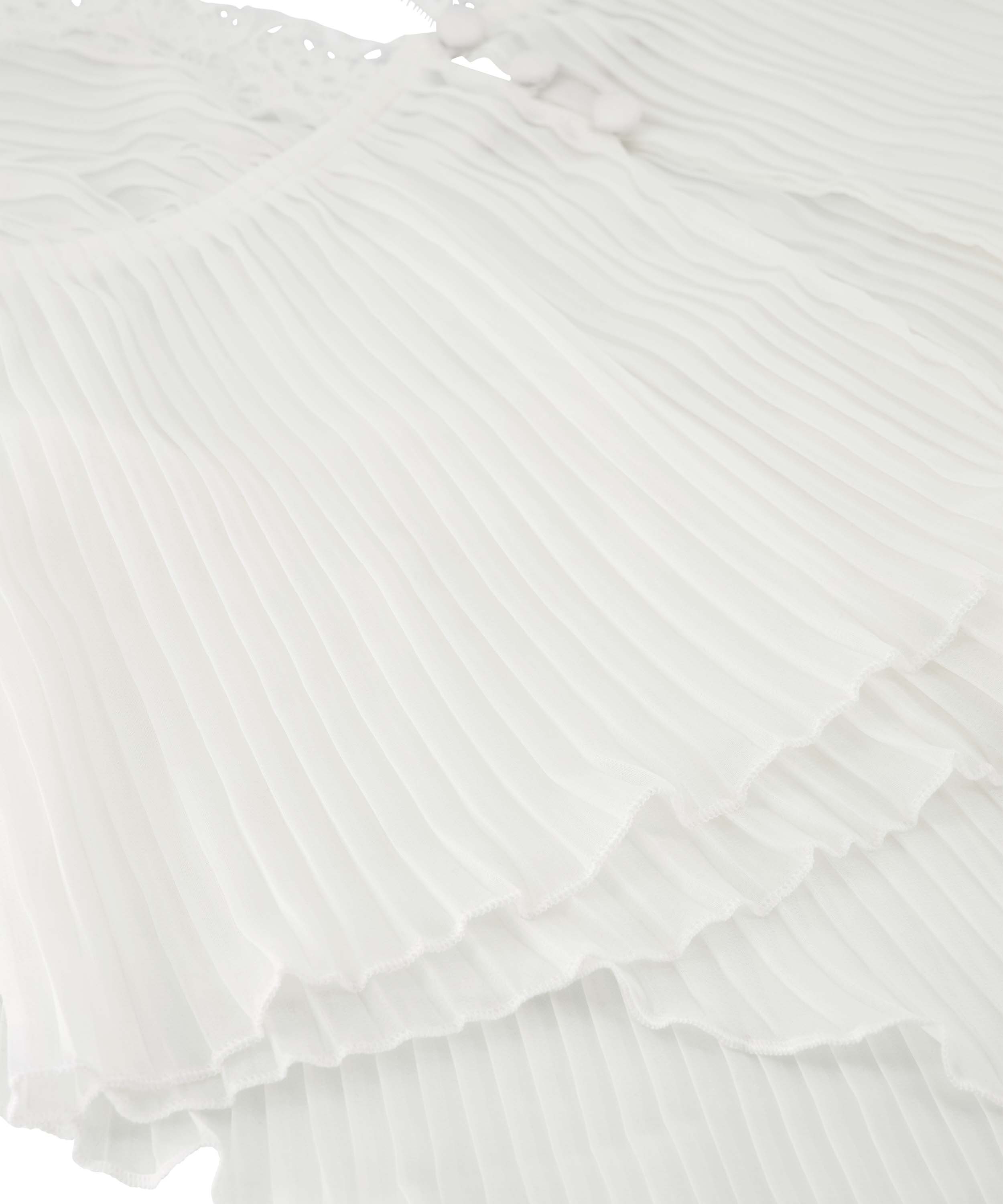 Chiffon Plisse Cami Set, White, main