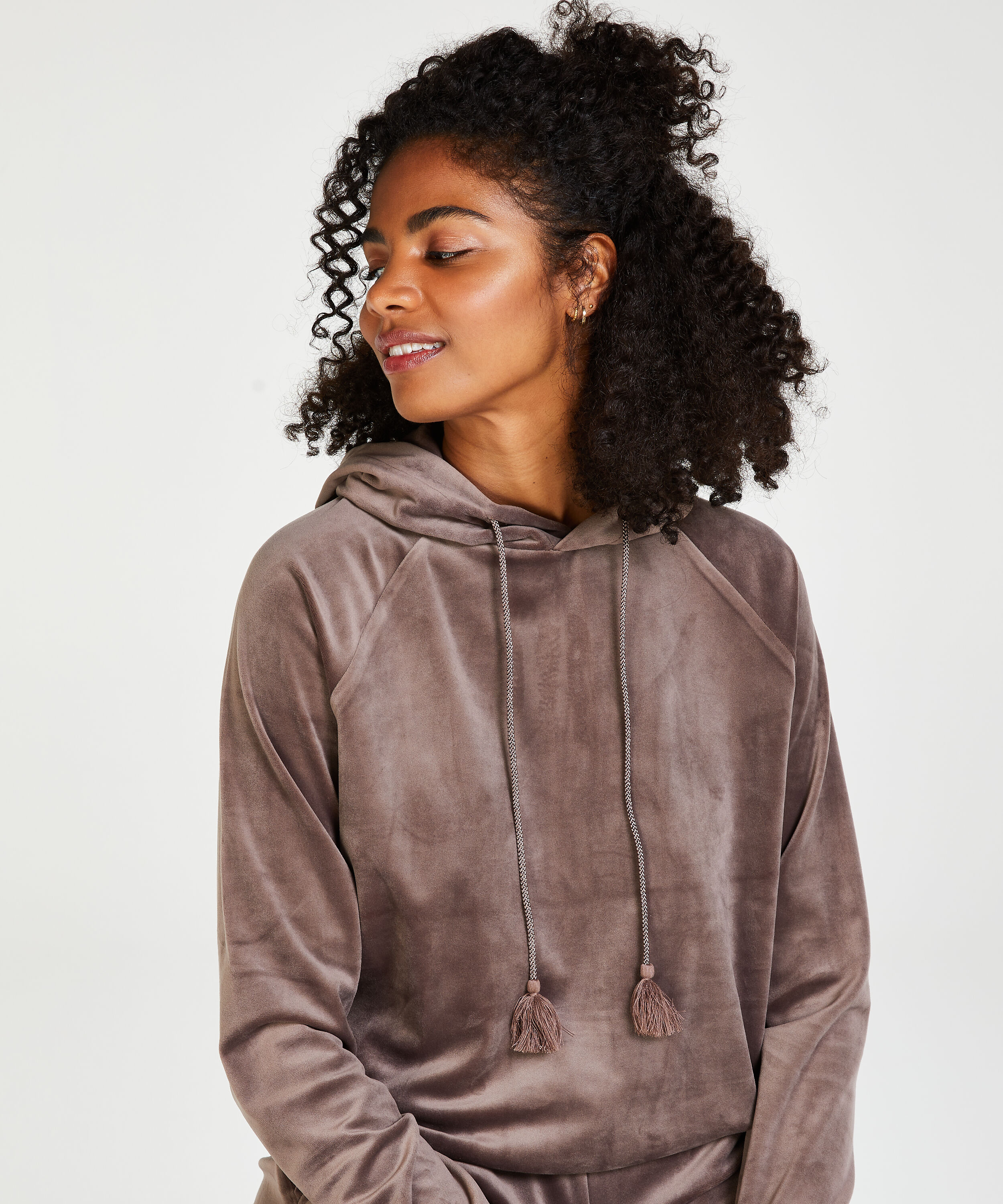 Velours Hoody, Brown