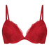 Marine Padded Underwired Push-Up Bra, Red