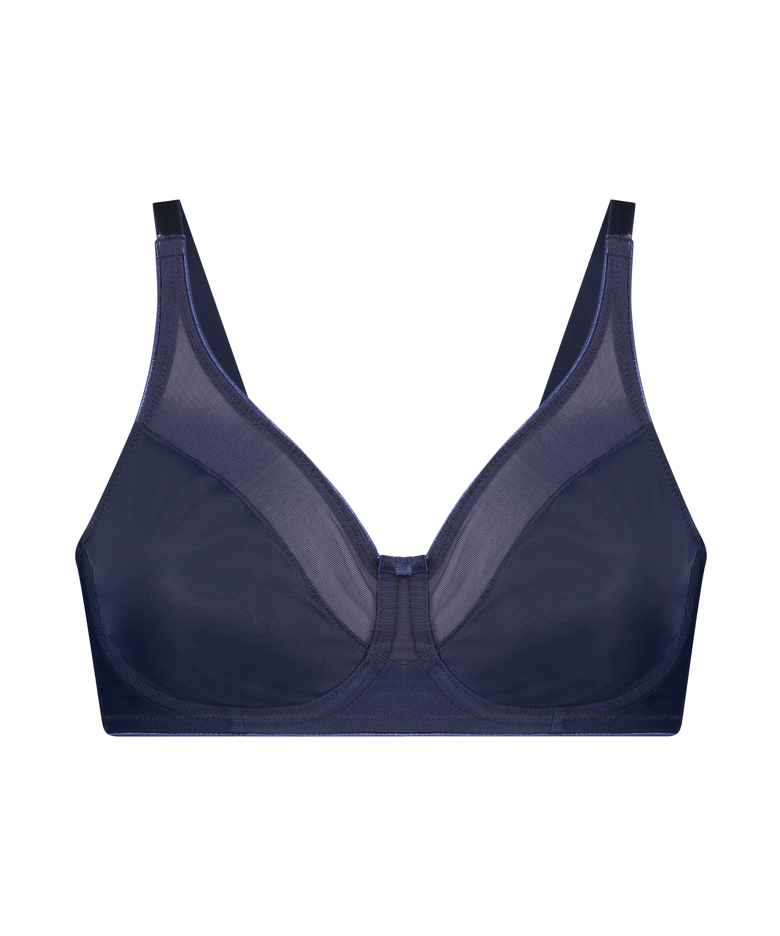 Nina Non-Padded Underwired Minimizer Bra, Blue, main
