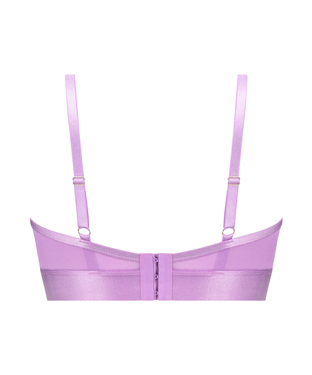 Pleasure Non-Padded Underwired Longline Bra, Purple
