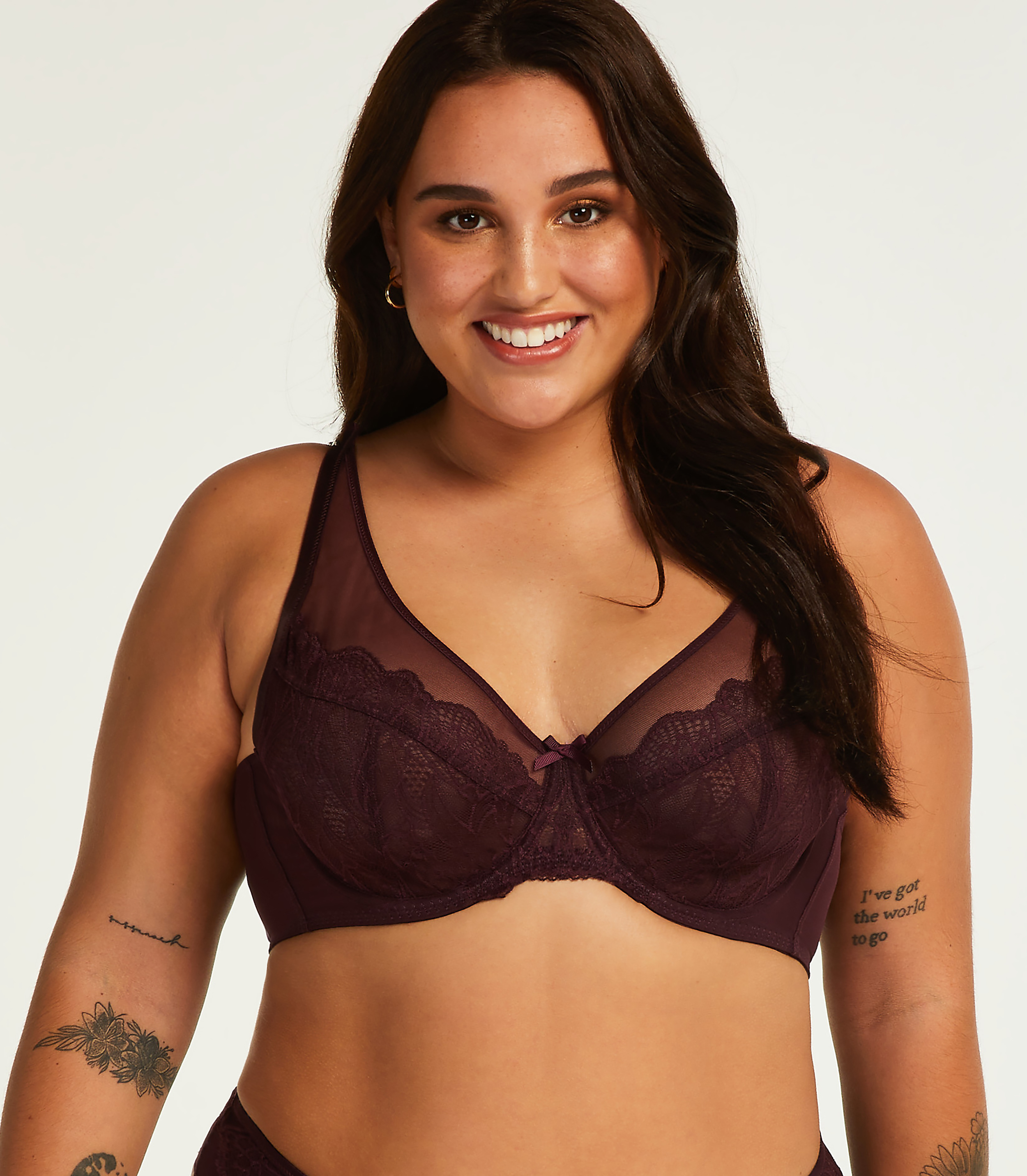 Mel Non-Padded Underwired Bra I AM Danielle, Purple, main