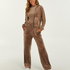 Velour Joggers, Brown