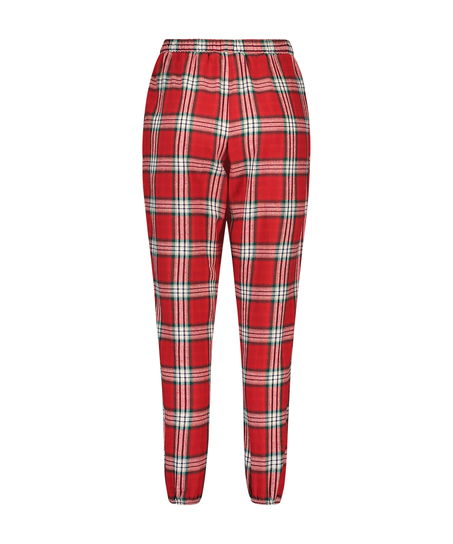 Tall Twill Check pyjama pants, Red