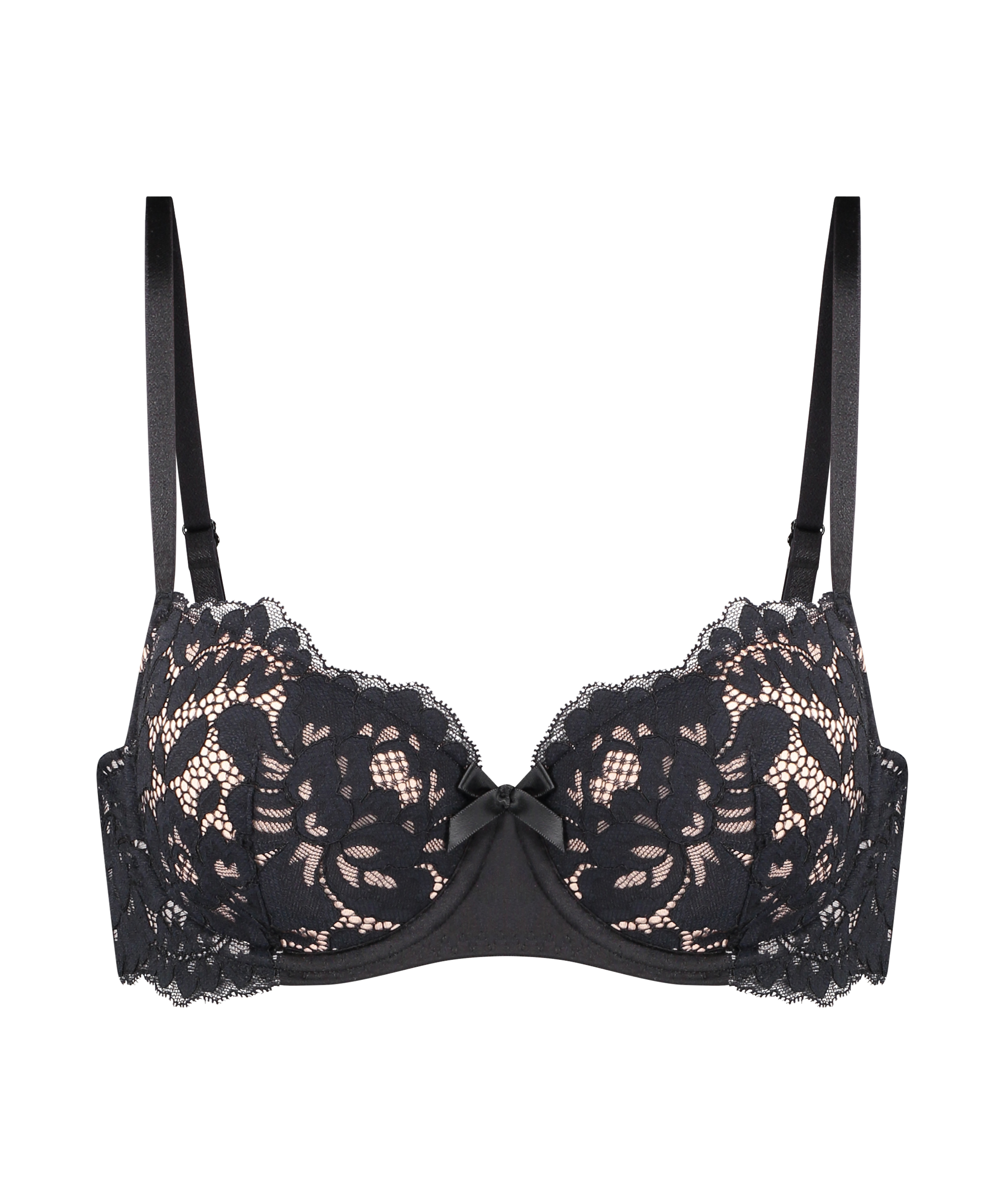Elly padded underwired bra, Black, main