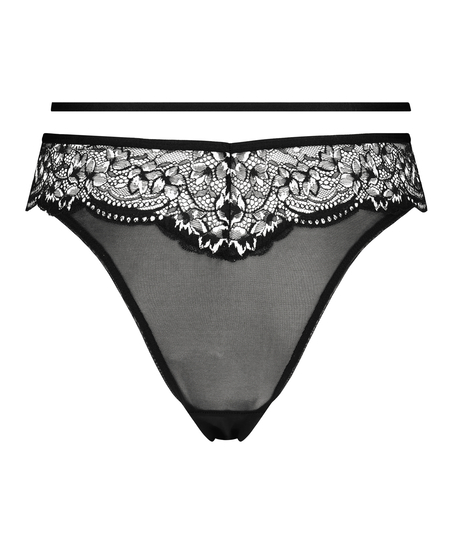 Kirsty High Leg Brazilian, Black