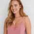 Cami rib lace Mia HKM x NA-KD, Pink
