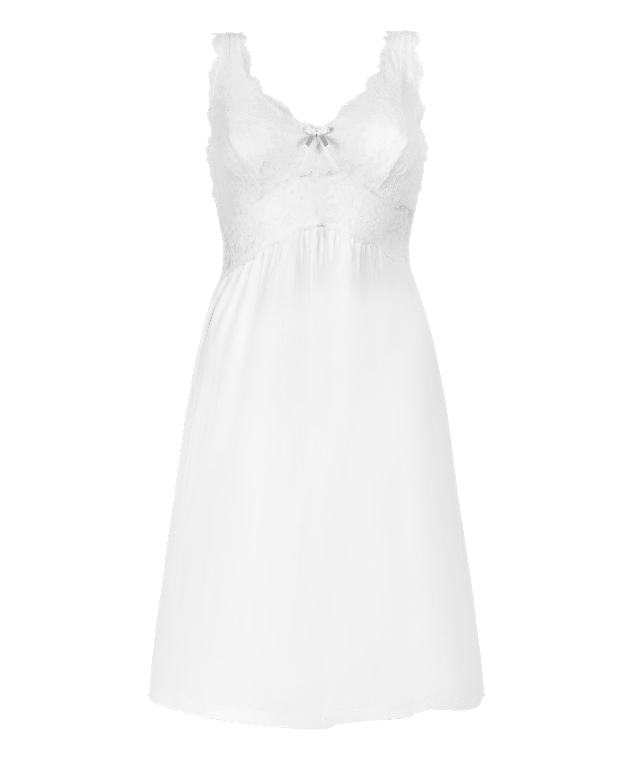 Nora Lace Slip Dress, White