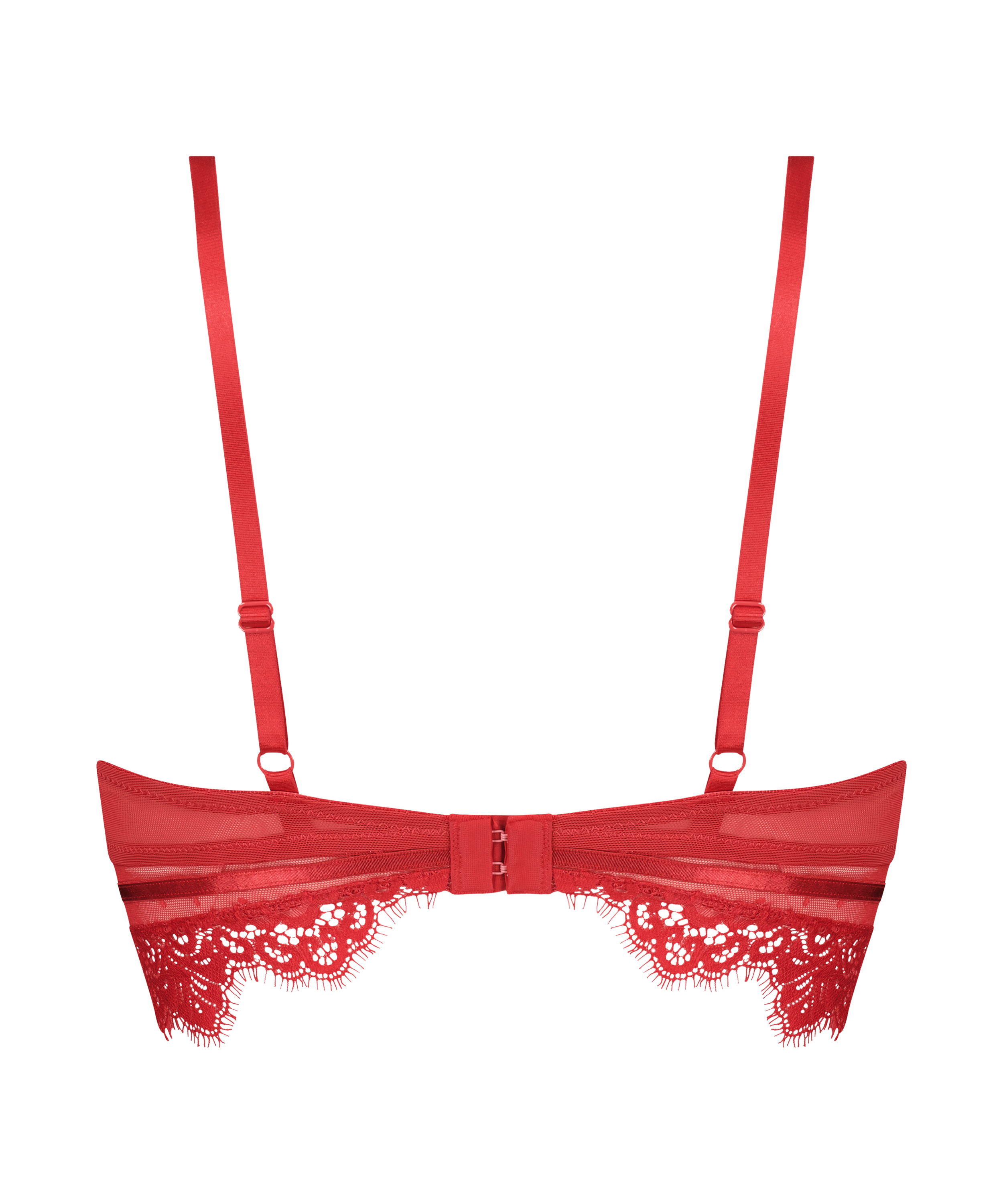 Marilee Padded Underwired Longline Bra, Red, main