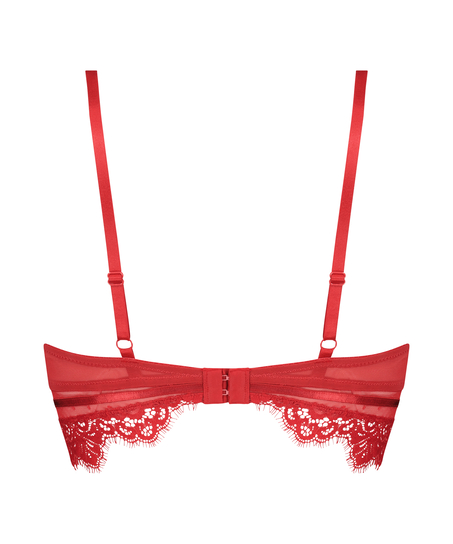 Marilee Padded Underwired Longline Bra, Red