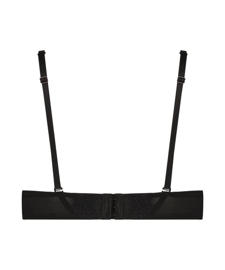 Daisy Padded Strapless Underwired Bra, Black